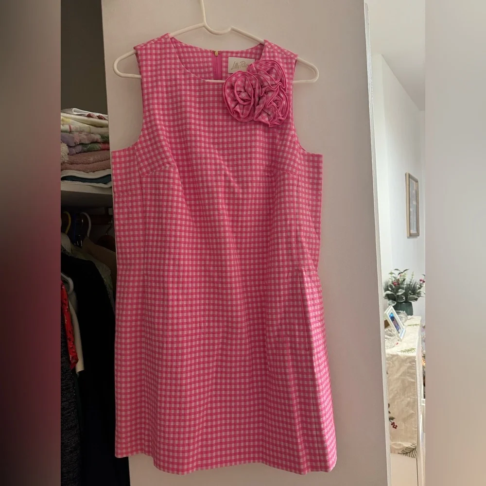 Lilly Pulitzer Edita Stretch Shift Dress Sunkissed Pink New - Picture 2 of 4